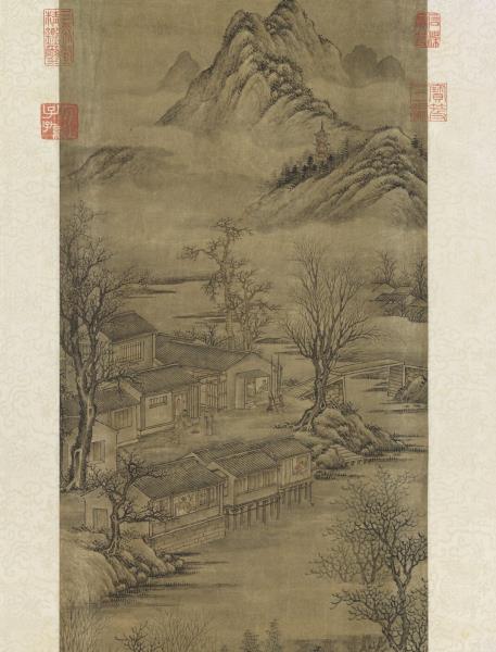 清曹夔音繪高宗御書范成大賣癡獃詞　軸