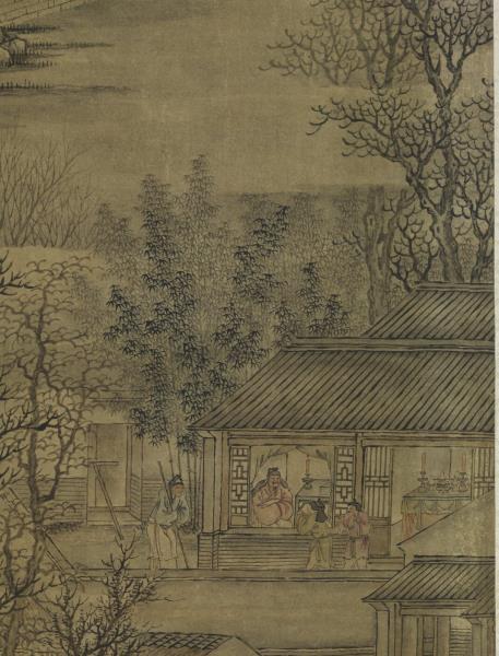 清曹夔音繪高宗御書范成大賣癡獃詞　軸