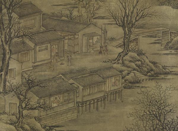 清曹夔音繪高宗御書范成大賣癡獃詞　軸