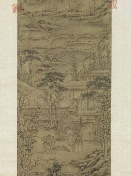 清張若澄繪高宗御書范成大打灰堆詞　軸