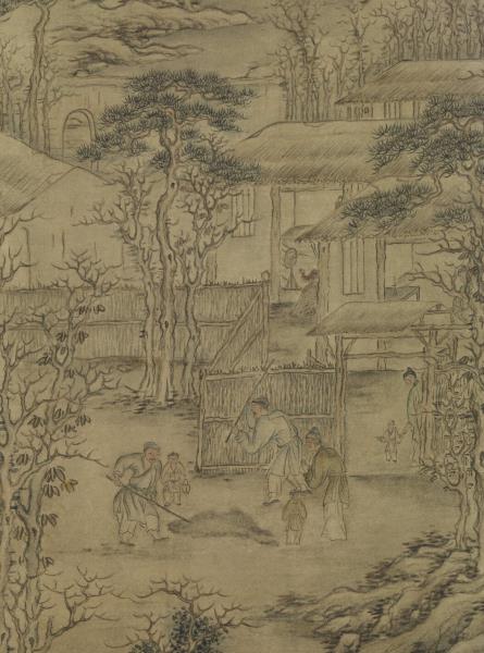 清張若澄繪高宗御書范成大打灰堆詞　軸