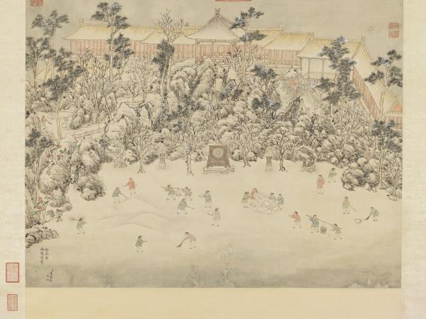 清董誥繪高宗御製癸巳仲冬二雪詩　軸