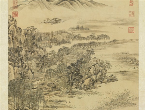 清錢維城繪御筆中秋帖子詞　軸