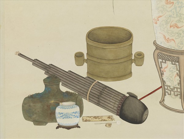 清汪承霈繪御製詩意百福繁生圖　軸