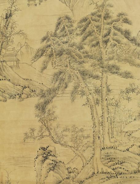 清鄒一桂繪詩意高宗御筆擬古詩　軸