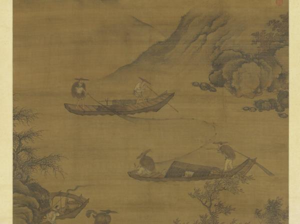 元唐棣煙波漁樂圖　軸