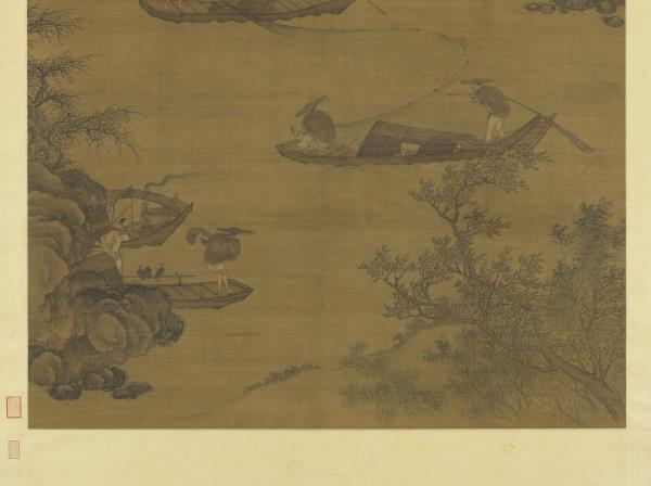 元唐棣煙波漁樂圖　軸