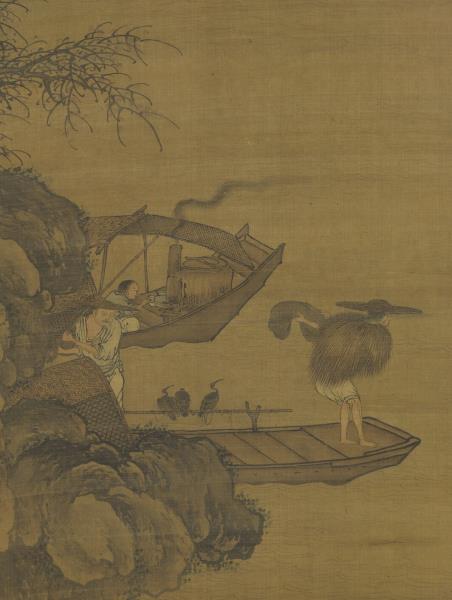 元唐棣煙波漁樂圖　軸