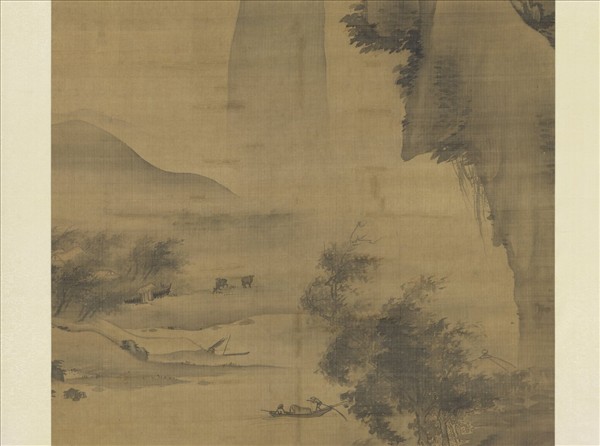 元人畫夏山甘雨　軸