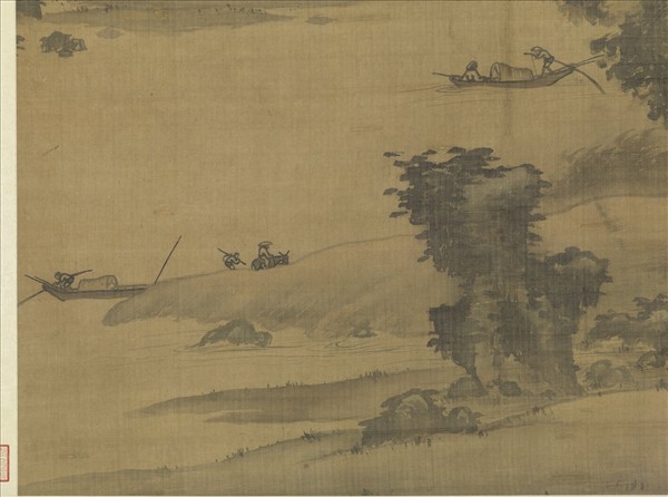 元人畫夏山甘雨　軸