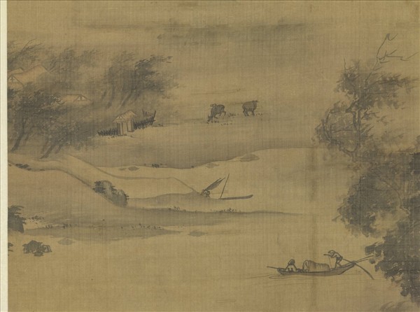 元人畫夏山甘雨　軸