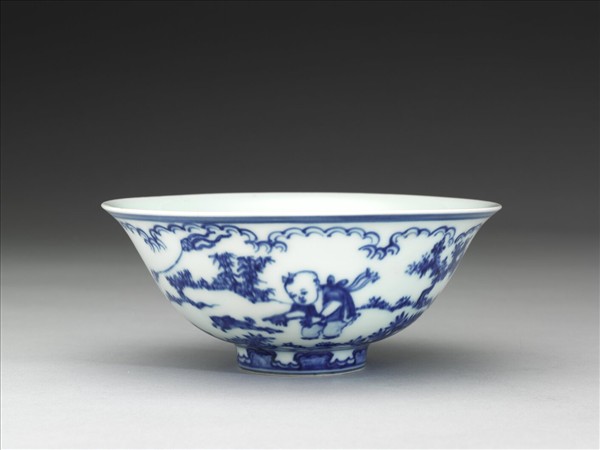 青花嬰戲圖碗