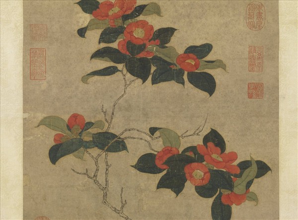 宋人山茶寫生　軸