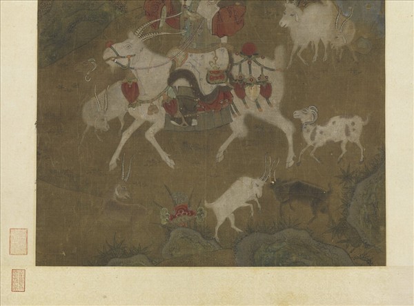 宋人山羊圖　軸