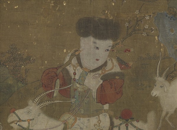 宋人山羊圖　軸