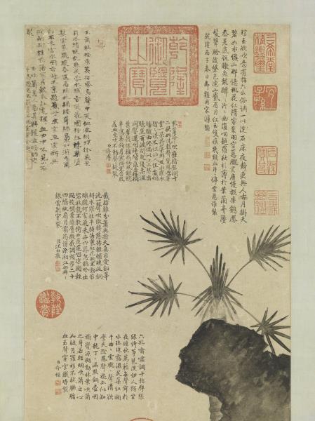 元趙孟頫吹簫士女圖　軸