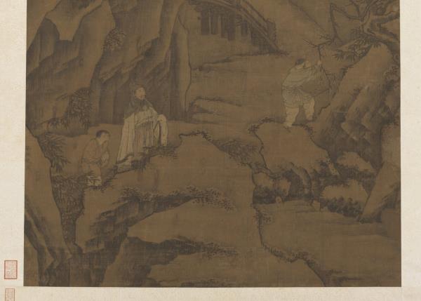 元趙雍畫小春熙景　軸