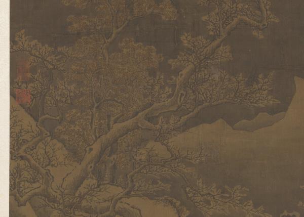 元趙雍畫小春熙景　軸