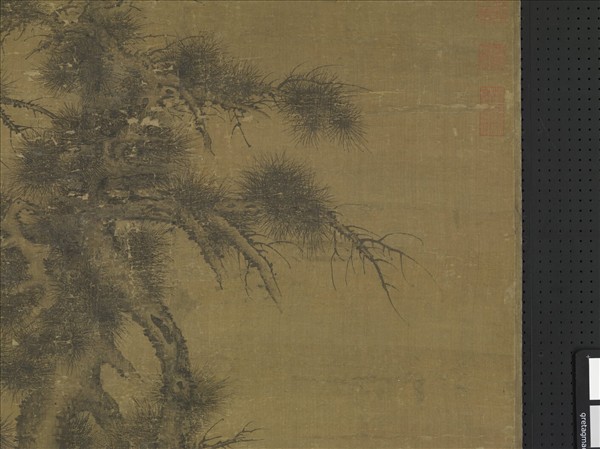 元李衎雙松圖　軸