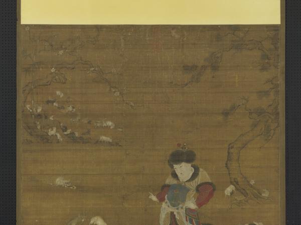 元陳仲仁百祥圖　軸