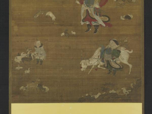 元陳仲仁百祥圖　軸