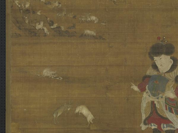 元陳仲仁百祥圖　軸