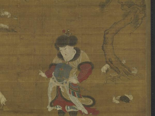 元陳仲仁百祥圖　軸