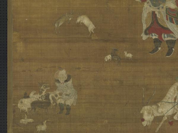 元陳仲仁百祥圖　軸