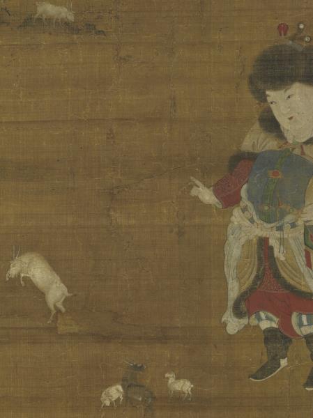 元陳仲仁百祥圖　軸