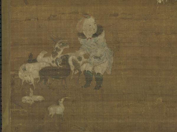 元陳仲仁百祥圖　軸