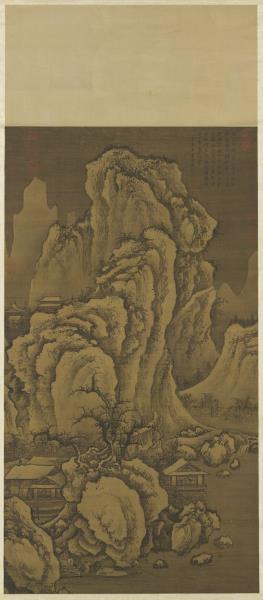 元劉貫道積雪圖　軸