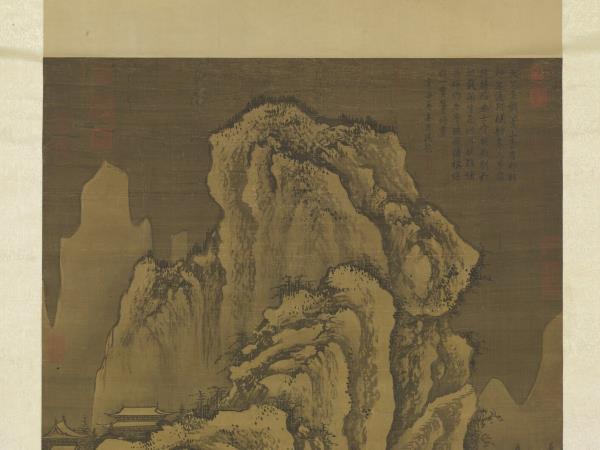 元劉貫道積雪圖　軸