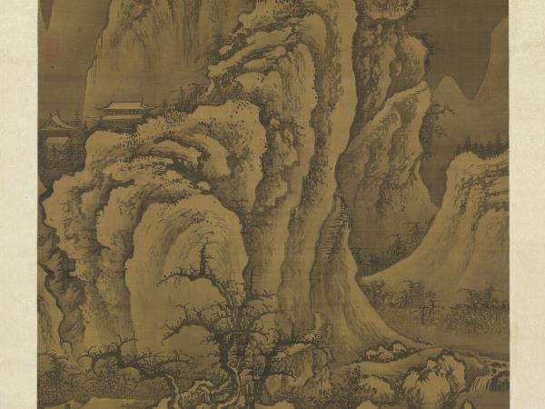 元劉貫道積雪圖　軸