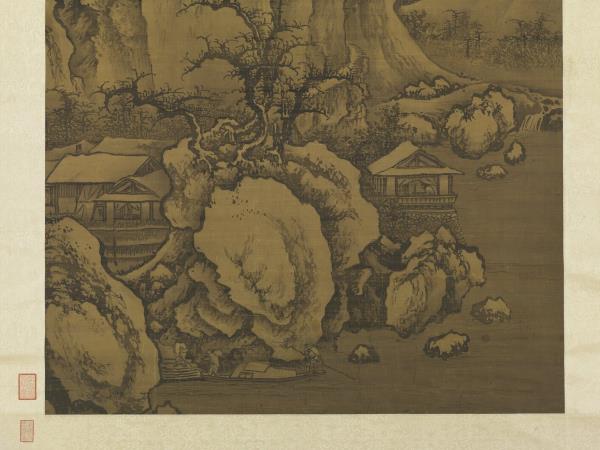 元劉貫道積雪圖　軸