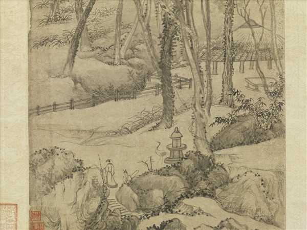 元商琦嵩陽訪真圖　軸