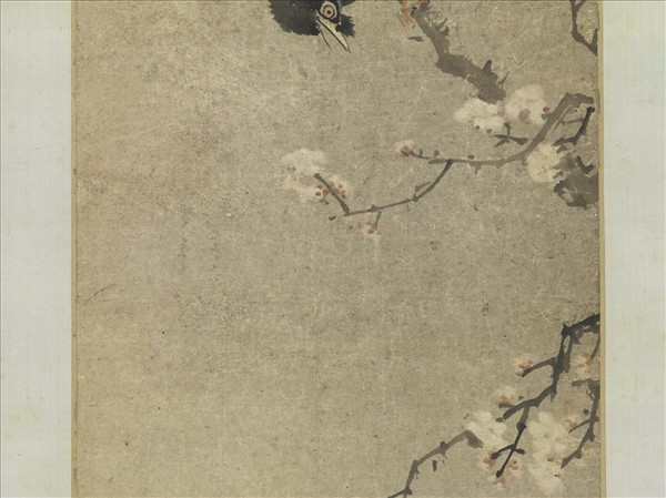 元商琦杏雨浴禽圖　軸