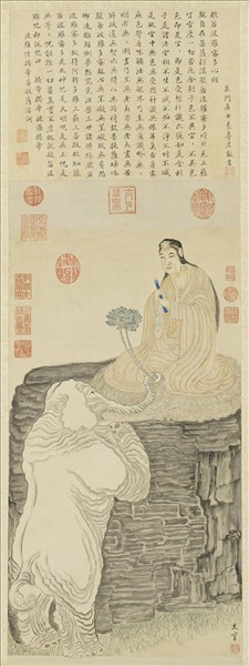 明文臺香象皈依圖　軸