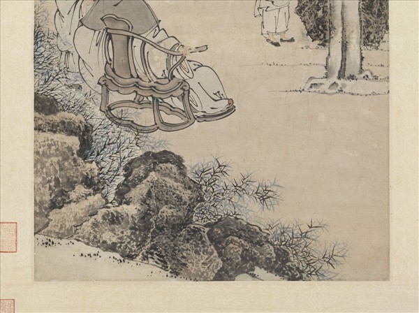 明錢穀洗桐圖　軸