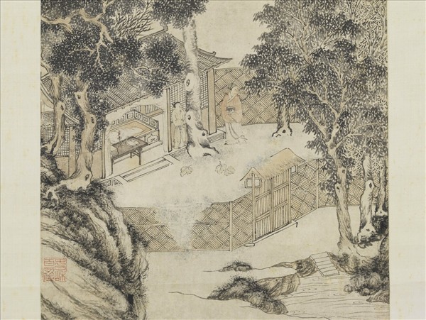 明居懋時秋讀書樂　軸