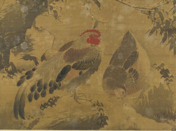 明王乾寫生　軸