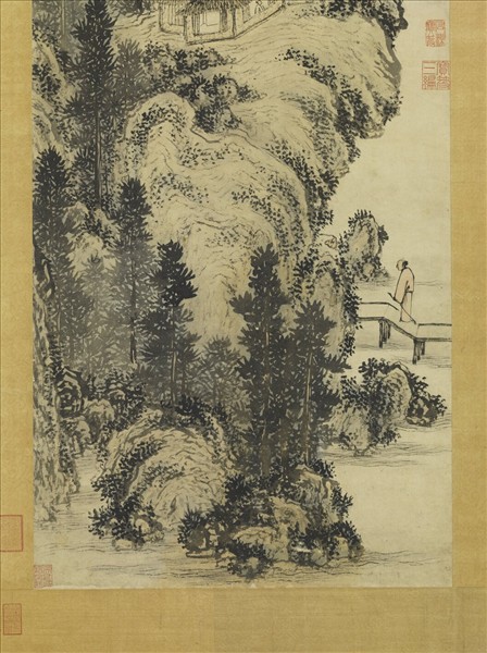 明王問畫山水　軸