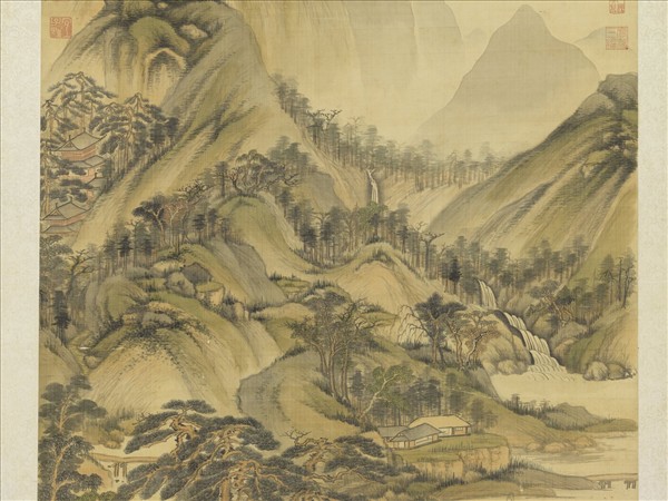 清王鑑倣黃公望煙浮遠岫圖　軸