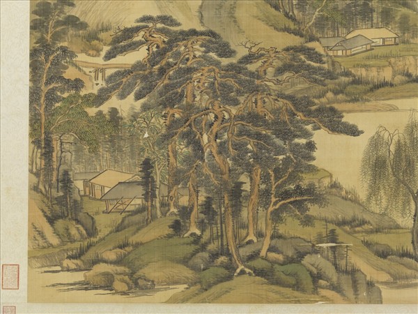 清王鑑倣黃公望煙浮遠岫圖　軸