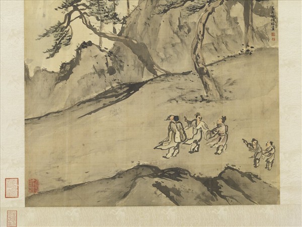 清高其佩廬山瀑布圖　軸