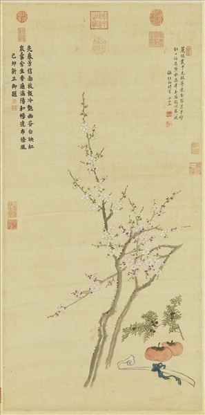 清鄒一桂畫花卉　軸