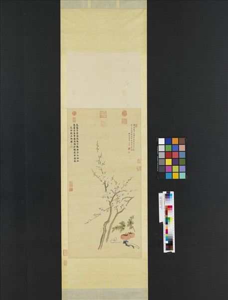 清鄒一桂畫花卉　軸