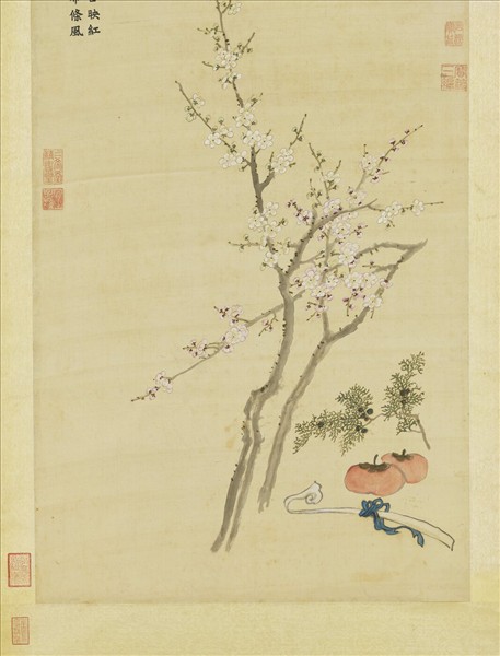 清鄒一桂畫花卉　軸