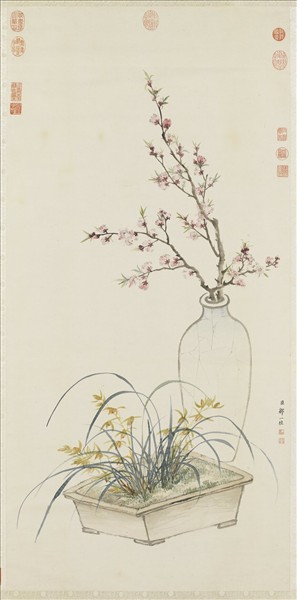 清鄒一桂畫花卉　軸