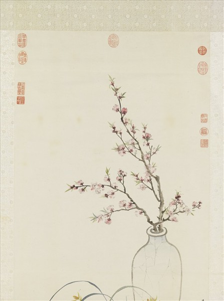 清鄒一桂畫花卉　軸