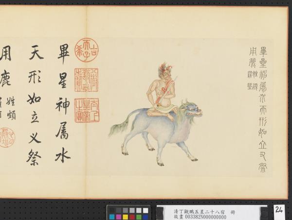 清丁觀鵬五星二十八宿　冊　畢星神